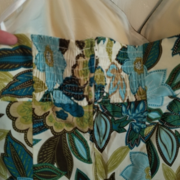 R&K Green and Blue Floral Halter Dress - Picture 2 of 7